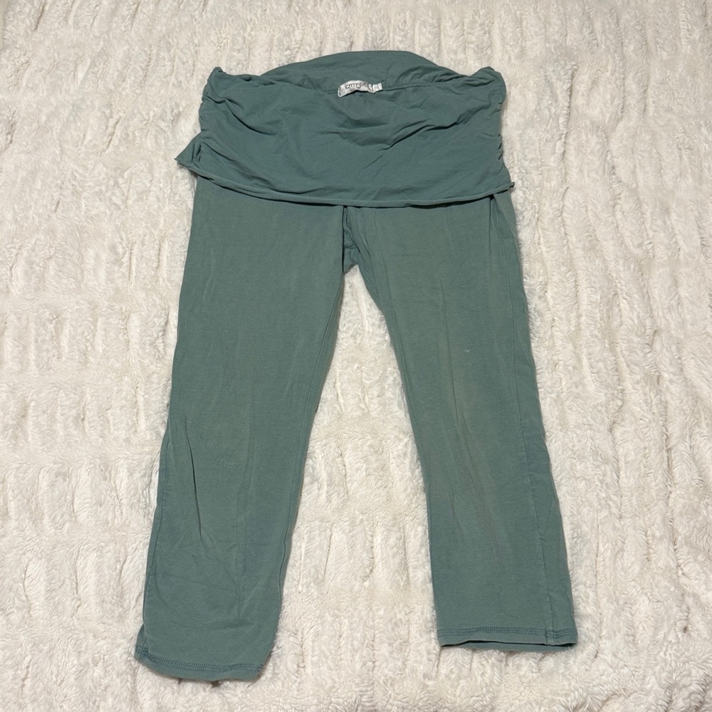 OMGIRL Teal Active Pants with Skirt Overlay